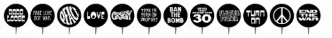 Sixties Pin Buttons JNL