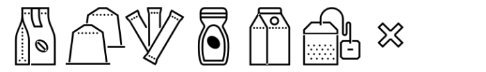 Square Line Icons Coffee Coffee 3