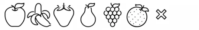 Square Line Icons Food Greens 2