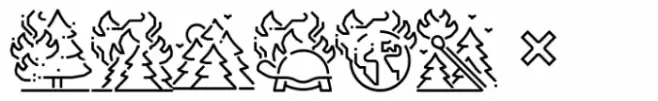 Square Line Icons Insurance Fire