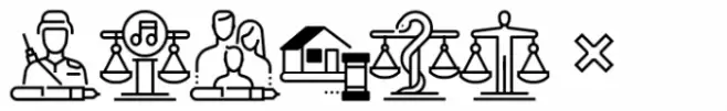 Square Line Icons Law Law 2