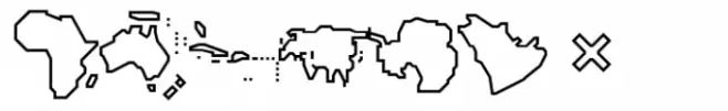 Square Line Icons Law World