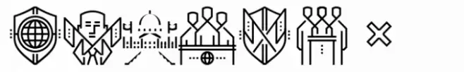 Square Line Icons Politics Poli 1