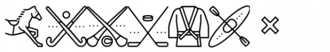 Square Line Icons Sports Sports 3