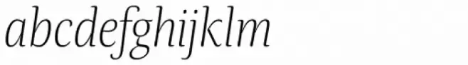 Tanger Serif Narrow Light Italic