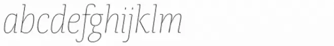 Tanger Serif Narrow UltraLight Italic