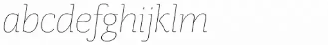 Tanger Serif Wide UltraLight Italic