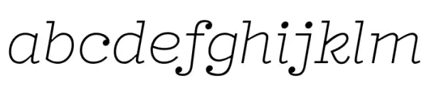 Typist Slab Prop Thin Italic