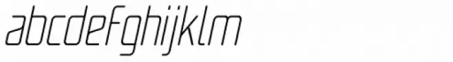 UNicod Sans Condensed UltraLight Italic