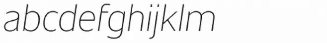 Unitext Extralight Italic