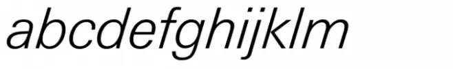 Univers Next Paneuropean 331 Light Italic