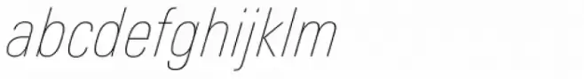 Univers Next Pro 121 Condensed UltraLight Italic