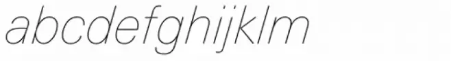 Univers Next Pro 131 Basic UltraLight Italic