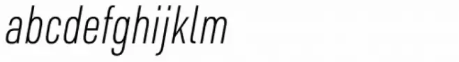 URW DIN Condensed Extra Light Italic
