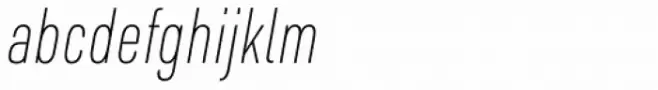 URW DIN Condensed Thin Italic