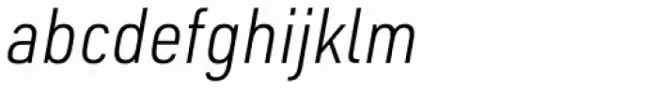 URW DIN Semi Condensed Light Italic