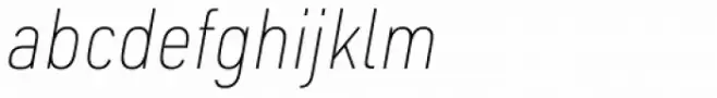 URW DIN Semi Condensed Thin Italic