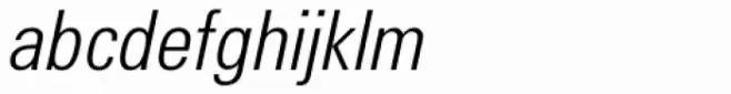 Utah WGL Condensed Light Italic
