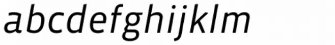 Vista Sans Book Italic