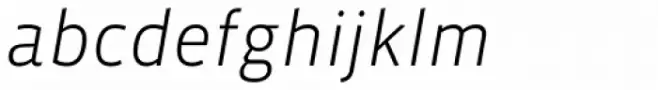 Vista Sans Light Italic