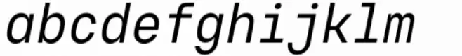 Voyager Mono Condensed Regular Italic