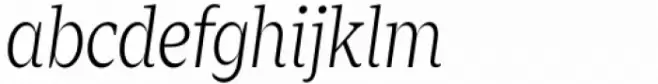 Zin Serif Condensed Light Italic