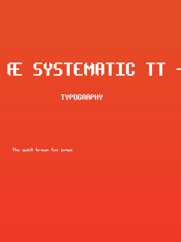 Æ Systematic TT -BRK- Poster