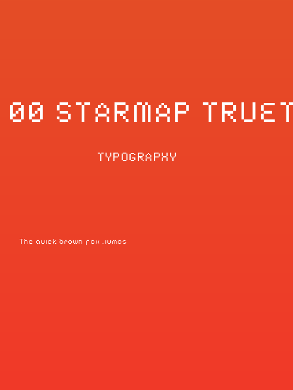 00 Starmap Truetype Poster