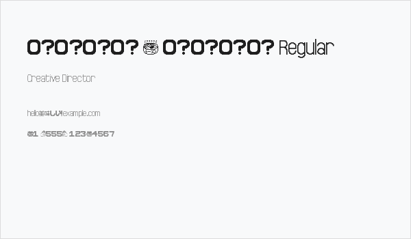 0?0?0?0? - 0?0?0?0? Regular Business Card