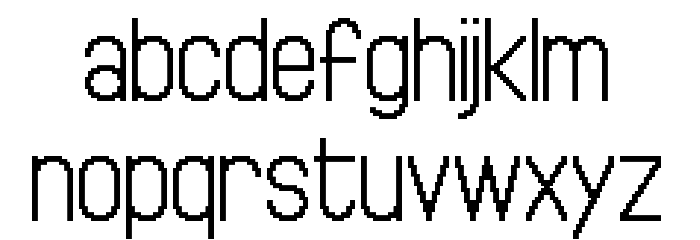 0?0?0?0? - 0?0?0?0? Regular Font LOWERCASE