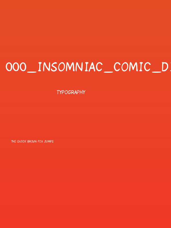 000_INSOMNIAC_COMIC_DIALOGUE Poster