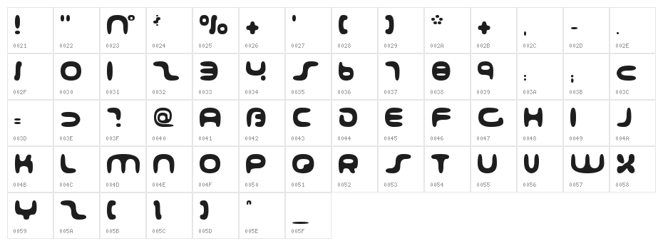 001 Interstellar Log Character Map