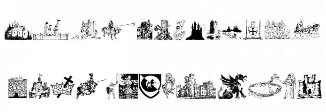 001 Medieval Daze Schriftart Kleinbuchstaben