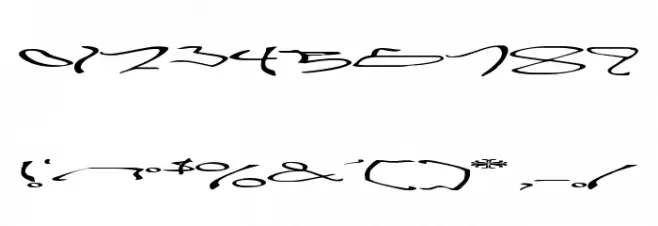 001 Stretched-Strung Very Wide フォント その他の文字