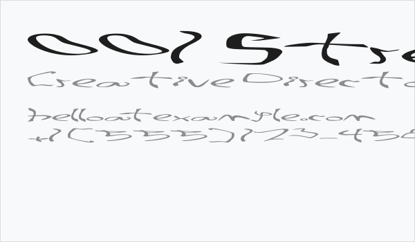 001 Stretched-Strung Very Wide Business Card