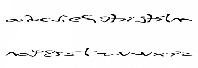 001 Stretched-Strung Very Wide フォント 小文字