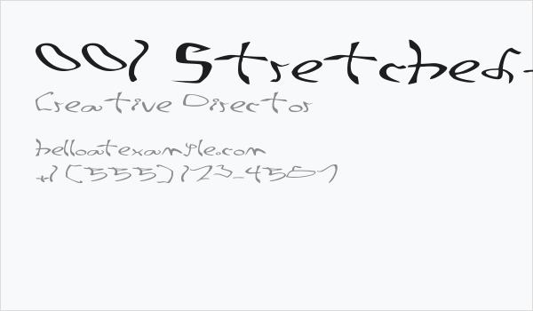 001 Stretched-Strung Wide Business Card