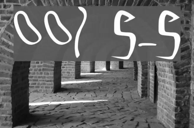 001 Stretched-Strung Schriftart examples