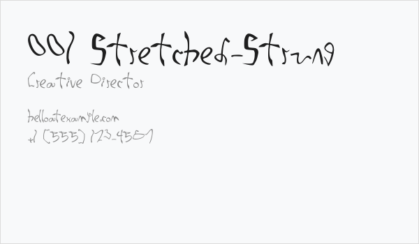 001 Stretched-Strung Business Card