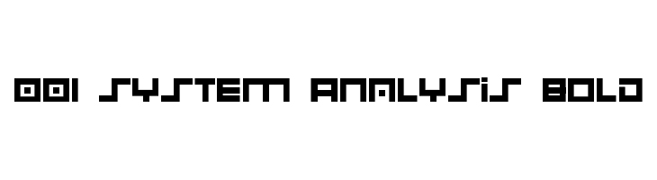 001 System Analysis Bold Font