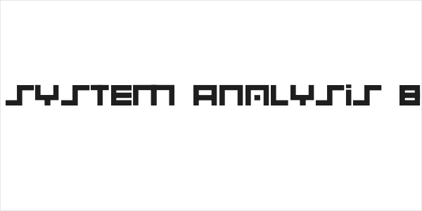 001 System Analysis Bold Logo