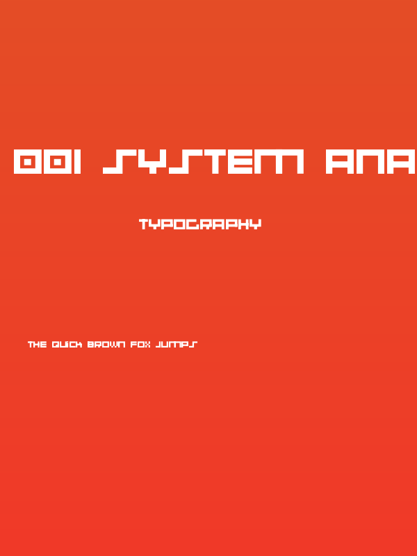 001 System Analysis Bold Poster