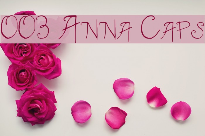 003 Anna Caps Font examples