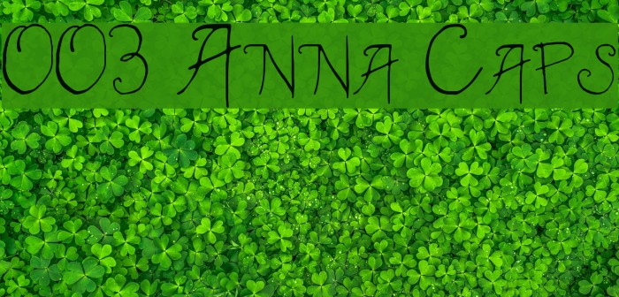 003 Anna Caps Font examples
