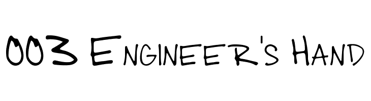 003 Engineer's Hand Fonte