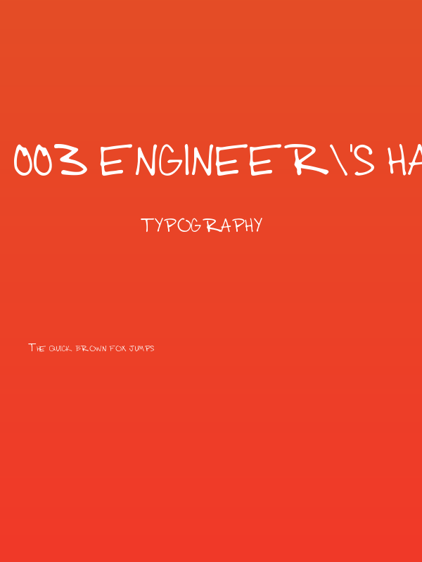 003 Engineer's Hand Poster