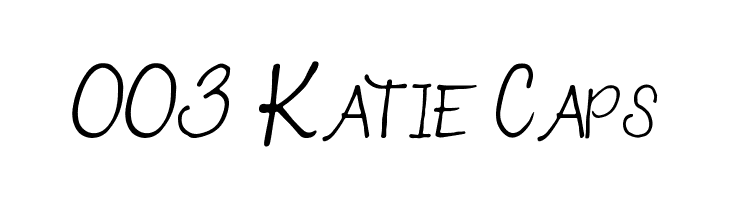 003 Katie Caps Font