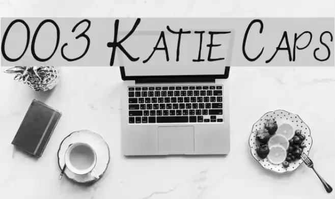 003 Katie Caps Schriftart examples
