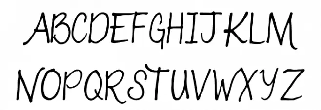 003 Katie Caps Schriftart Kleinbuchstaben