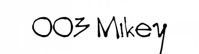 003 Mikey  font caratteri gratis